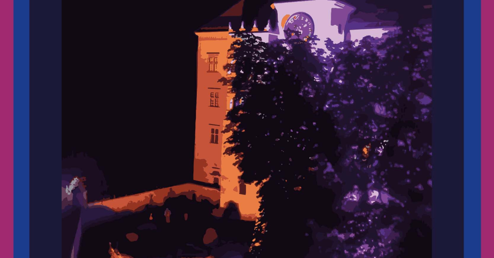 nocne ujęcie zamku Pieskowa Skała