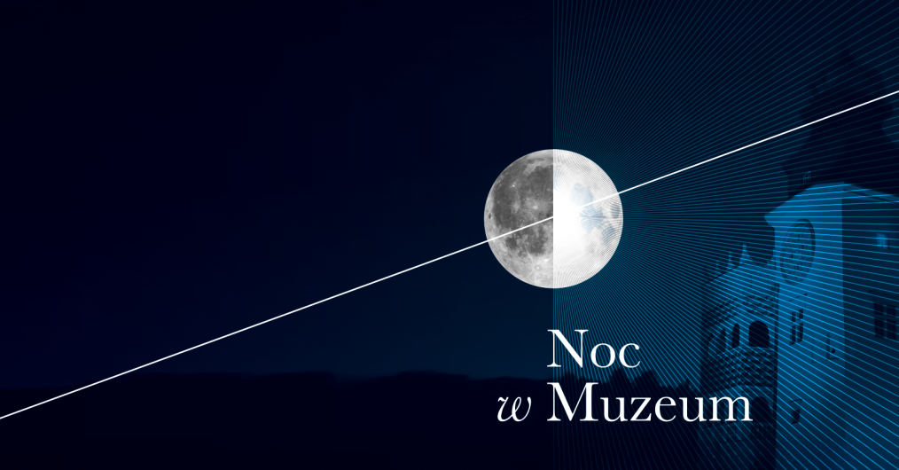 księżyc w pełni oścwietla chłodnym światłem mury zamku